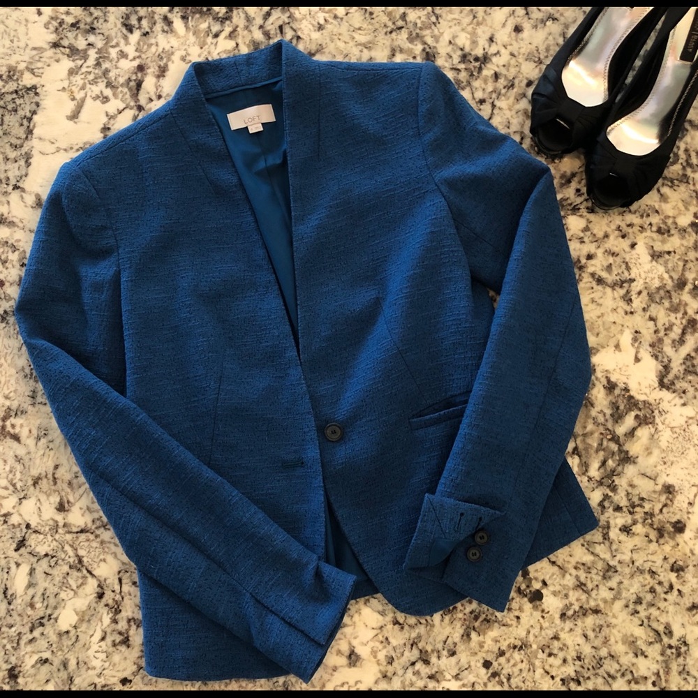 LOFT Suit Jacket / Blazer, size 0, dark blue
